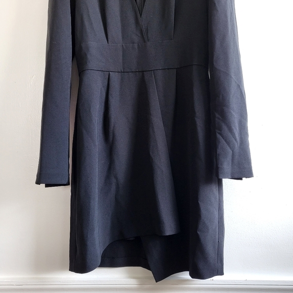 A.L.C. Mara Crepe V-Neck Black Mini Cocktail Dress NWT Size 10 - Picture 14 of 17